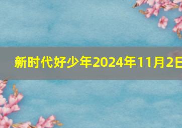 新时代好少年2024年11月2日