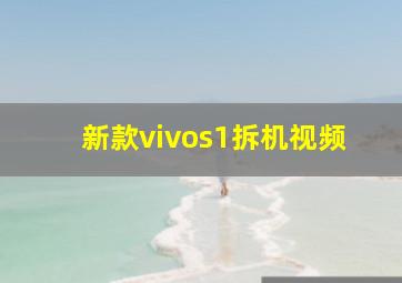 新款vivos1拆机视频