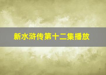 新水浒传第十二集播放