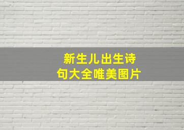 新生儿出生诗句大全唯美图片