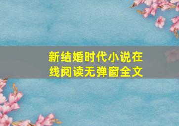 新结婚时代小说在线阅读无弹窗全文