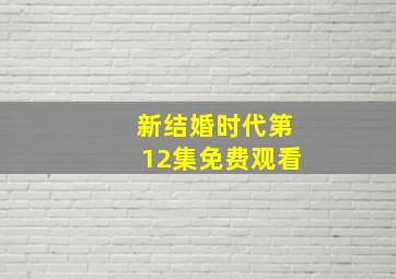 新结婚时代第12集免费观看