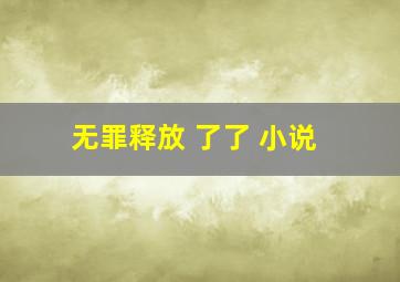 无罪释放 了了 小说