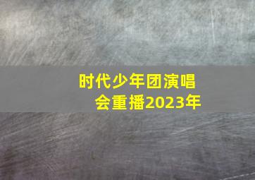 时代少年团演唱会重播2023年