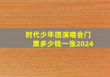 时代少年团演唱会门票多少钱一张2024