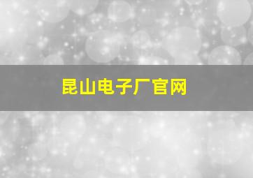 昆山电子厂官网