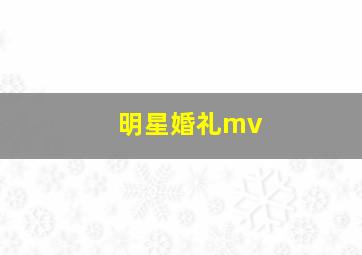 明星婚礼mv