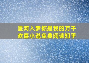 星河入梦你是我的万千欢喜小说免费阅读知乎