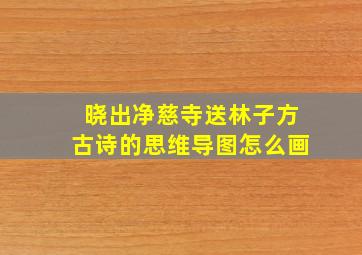 晓出净慈寺送林子方古诗的思维导图怎么画