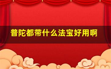 普陀都带什么法宝好用啊