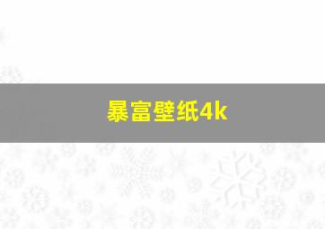 暴富壁纸4k