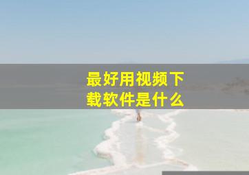 最好用视频下载软件是什么