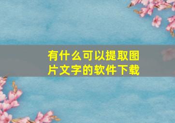 有什么可以提取图片文字的软件下载