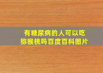 有糖尿病的人可以吃猕猴桃吗百度百科图片