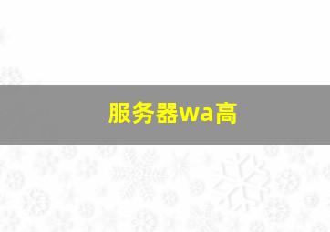 服务器wa高