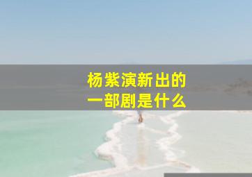 杨紫演新出的一部剧是什么