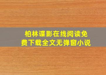 柏林谍影在线阅读免费下载全文无弹窗小说