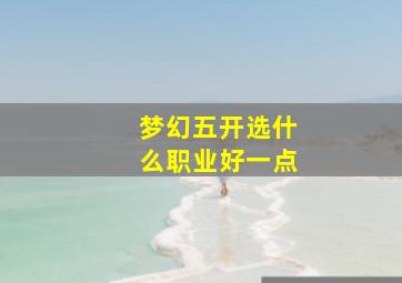 梦幻五开选什么职业好一点