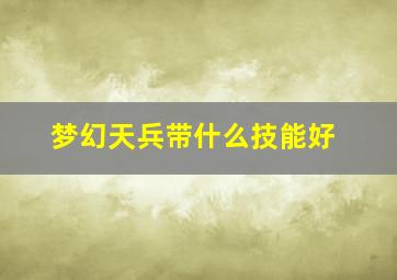 梦幻天兵带什么技能好