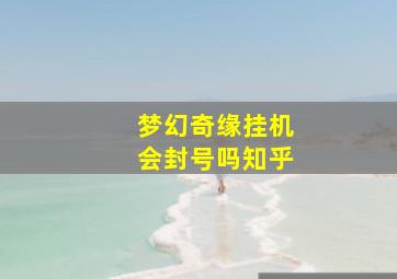 梦幻奇缘挂机会封号吗知乎