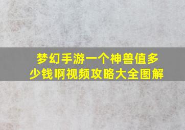 梦幻手游一个神兽值多少钱啊视频攻略大全图解