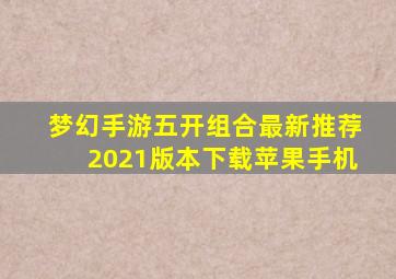 梦幻手游五开组合最新推荐2021版本下载苹果手机