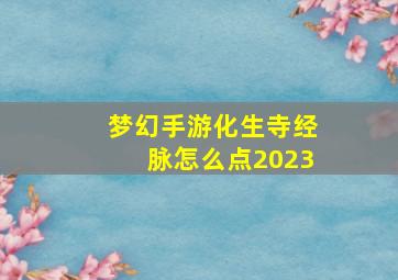 梦幻手游化生寺经脉怎么点2023