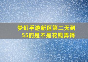 梦幻手游新区第二天到55的是不是花钱弄得