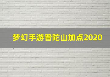 梦幻手游普陀山加点2020