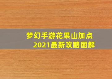 梦幻手游花果山加点2021最新攻略图解