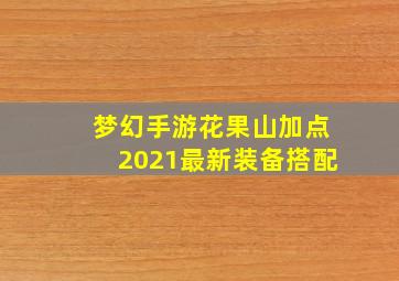 梦幻手游花果山加点2021最新装备搭配