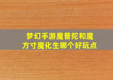 梦幻手游魔普陀和魔方寸魔化生哪个好玩点