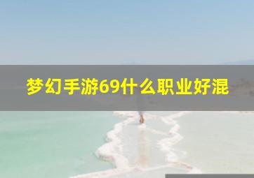 梦幻手游69什么职业好混