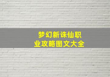 梦幻新诛仙职业攻略图文大全