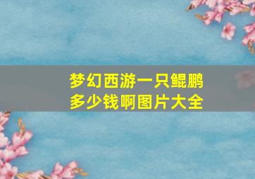 梦幻西游一只鲲鹏多少钱啊图片大全