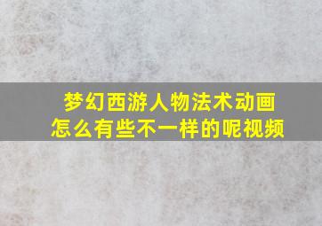 梦幻西游人物法术动画怎么有些不一样的呢视频