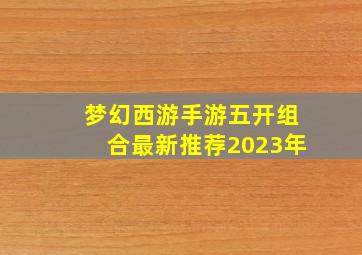 梦幻西游手游五开组合最新推荐2023年