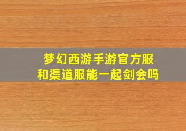 梦幻西游手游官方服和渠道服能一起剑会吗