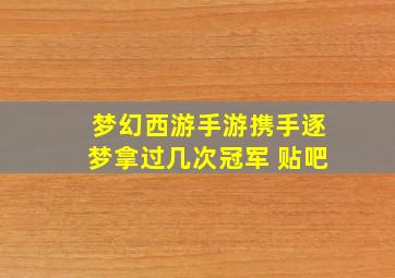 梦幻西游手游携手逐梦拿过几次冠军 贴吧