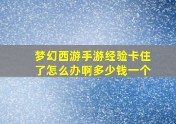 梦幻西游手游经验卡住了怎么办啊多少钱一个