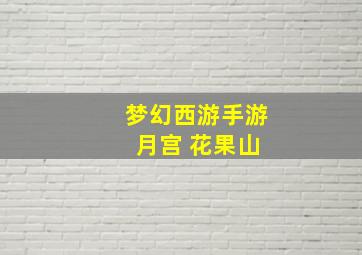 梦幻西游手游 月宫 花果山