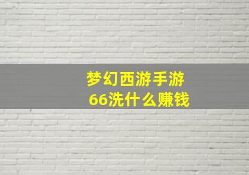 梦幻西游手游66洗什么赚钱