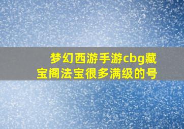 梦幻西游手游cbg藏宝阁法宝很多满级的号