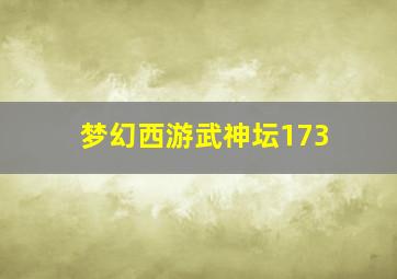 梦幻西游武神坛173