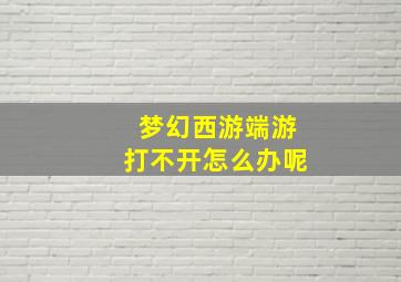 梦幻西游端游打不开怎么办呢