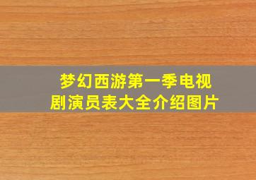 梦幻西游第一季电视剧演员表大全介绍图片