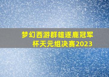 梦幻西游群雄逐鹿冠军杯天元组决赛2023