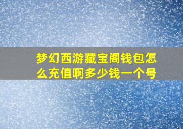 梦幻西游藏宝阁钱包怎么充值啊多少钱一个号