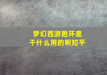 梦幻西游跑环是干什么用的啊知乎