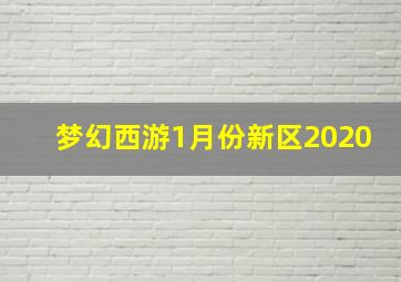 梦幻西游1月份新区2020